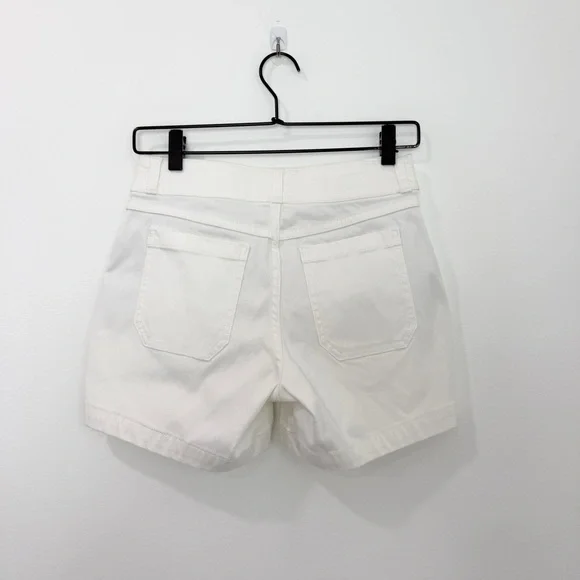 Spanx Stretch Twill Shorts 4" White Stretch Denim Summer Pullon NWT Size XS - Picture 3 of 8